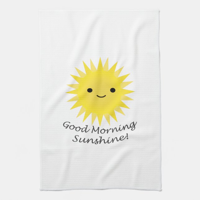 Paño De Cocina Buenos días Sunshine Cute Kawaii Sun (Vertical)