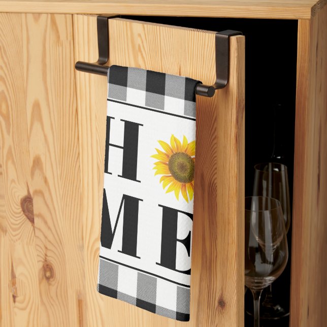 Paño De Cocina Bufalo cheque girasol "Hogar" (Pliegue de tercios)