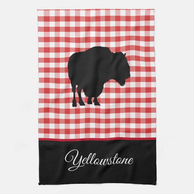 Paño De Cocina Búfalo de Toalla-Yellowstone de la cocina (Vertical)