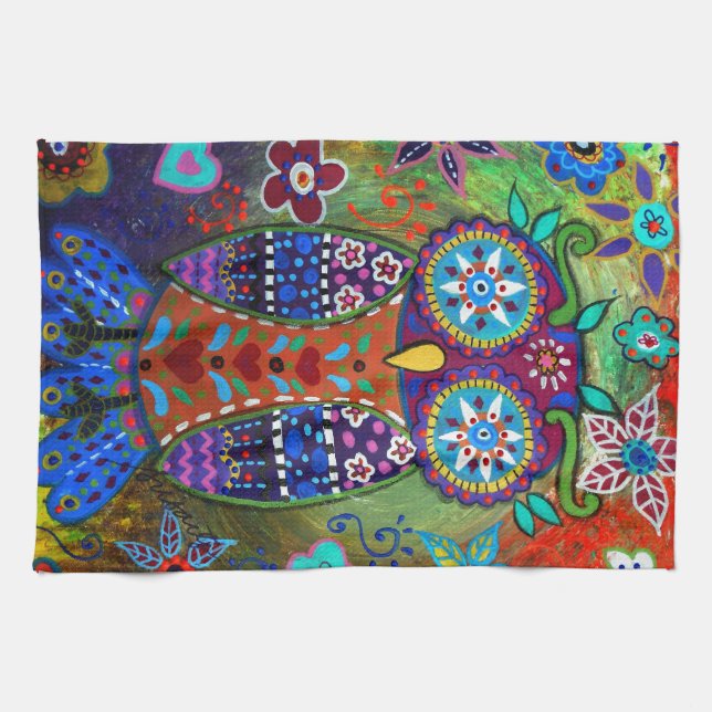 Paño De Cocina búho banal (Horizontal)