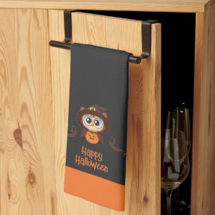 Paño De Cocina Búho/Otoño/Autumn/Calabaza de Halloween