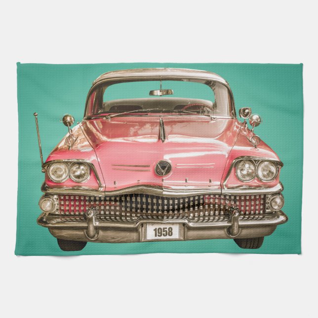 Paño De Cocina Buick clásico coche de 1958 siglos (Horizontal)
