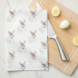 Paño De Cocina Bulldog francés francés francés francés (crema bla<br><div class="desc">Me encanta este dulce patrón de un ilustracion de acuarela de bulldog francés de espinas blancas porque es lo suficientemente clásico como para servir como neutral, ¡pero aparece como pieza independiente! ¡Es la adición perfecta a cualquier habitación familiar, guardería, oficina o incluso a la cueva masculina! Para los regalos más...</div>