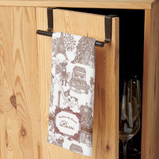 Paño De Cocina BULLDOG FRANCÉS Sepia Toile