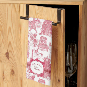 Paño De Cocina BULLDOG FRANCÉS Toile Roja
