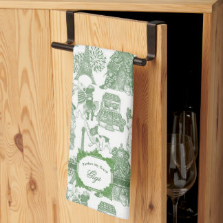 Paño De Cocina BULLDOG FRANCÉS Toile Verde