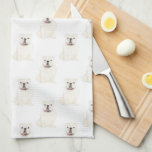 Paño De Cocina Bulldog inglés (blanco)<br><div class="desc">Me encanta este dulce patrón de un ilustracion de acuarela de perro de bulldog blanco inglés porque es lo suficientemente clásico como para servir como neutral, ¡pero aparece como una pieza independiente! ¡Es la adición perfecta a cualquier habitación familiar, guardería, oficina o incluso a la cueva masculina! Para los regalos...</div>