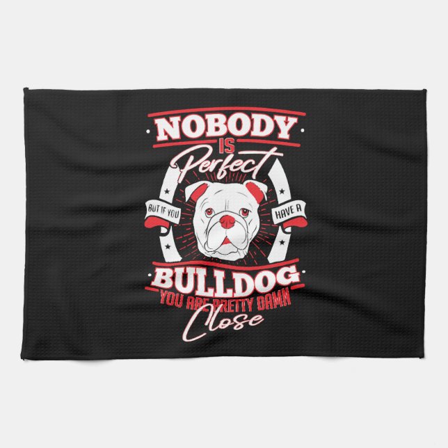 Paño De Cocina Bulldog Perfection Dog Love (Horizontal)