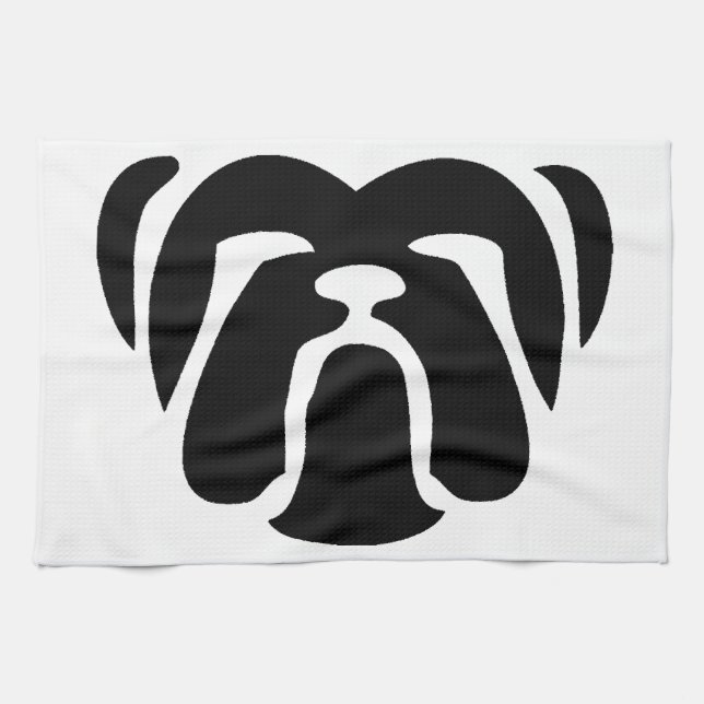 Paño De Cocina bulldog tribal (Horizontal)