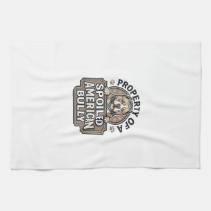 Paño De Cocina Bully Americano Mimado Diseño de Grabado Vintage_1