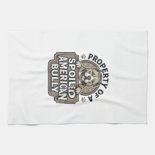 Paño De Cocina Bully Americano Mimado Diseño de Grabado Vintage_1