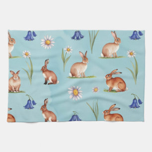 Paño De Cocina Bunnies, hares, azules y maricas