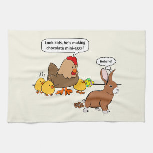 Paño De Cocina Bunny hace personalizado divertido a la caca de ch