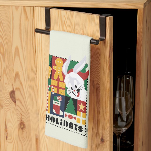 Paño De Cocina BUNNY™ Holidays Badge de LOONEY TUNES™ BUGS BUNNY™ (Pliegue de tercios)