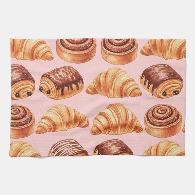 Paño De Cocina Buns y croissants frescos de Natasha Us (Horizontal)