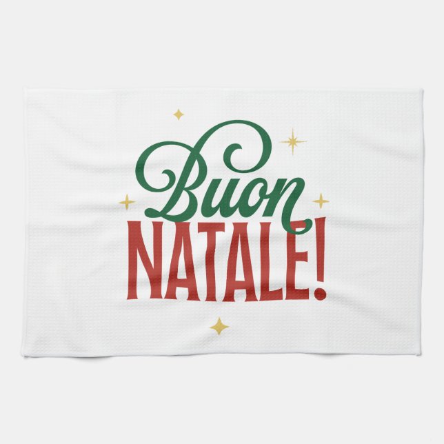 Paño De Cocina Buon Natale Gift Italian Christmas (Horizontal)