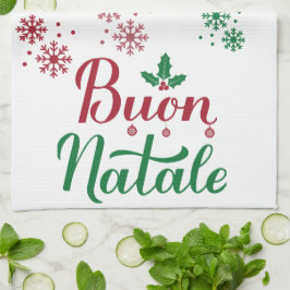 Paño De Cocina Buon Natale Italia Feliz Navidad