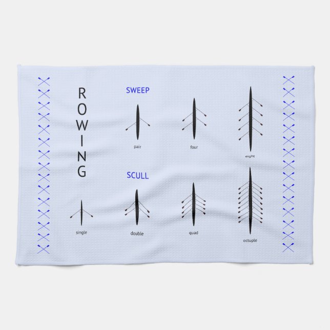 Paño De Cocina Buques de tripulación de remo (Horizontal)