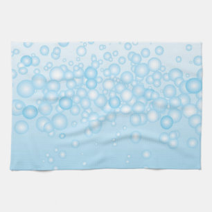 Paño De Cocina Burbujas azules del baño