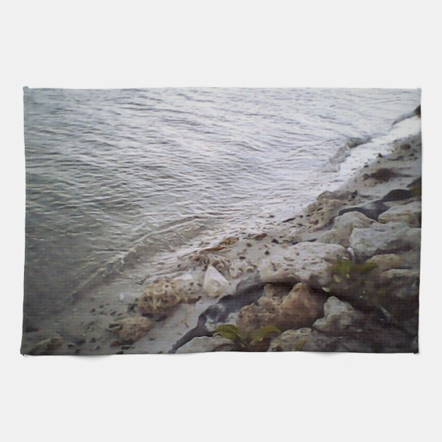 Paño De Cocina Burbujas En La Playa (Horizontal)