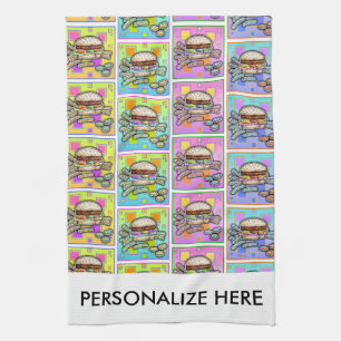 Paño De Cocina BURGER DE ARTE POP (Hamburguesa)