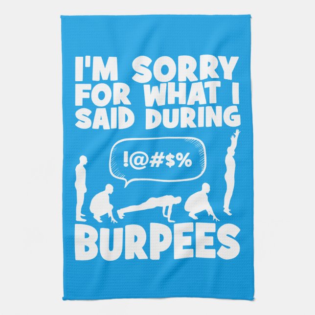 Paño De Cocina BURPEES - Entrenamiento divertido de la novedad (Vertical)