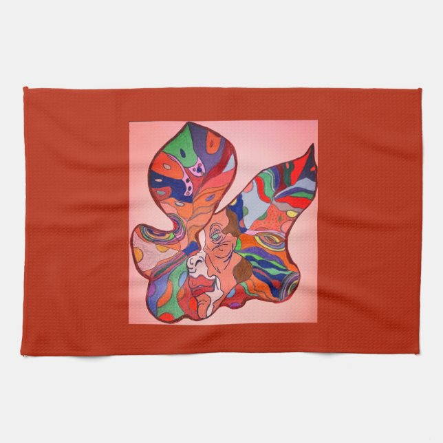 Paño De Cocina Butterfly Leaf Portrait Kitchen Towel (Horizontal)