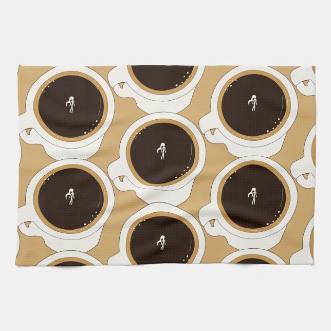 Paño De Cocina Buzo de Taza de Café (Horizontal)