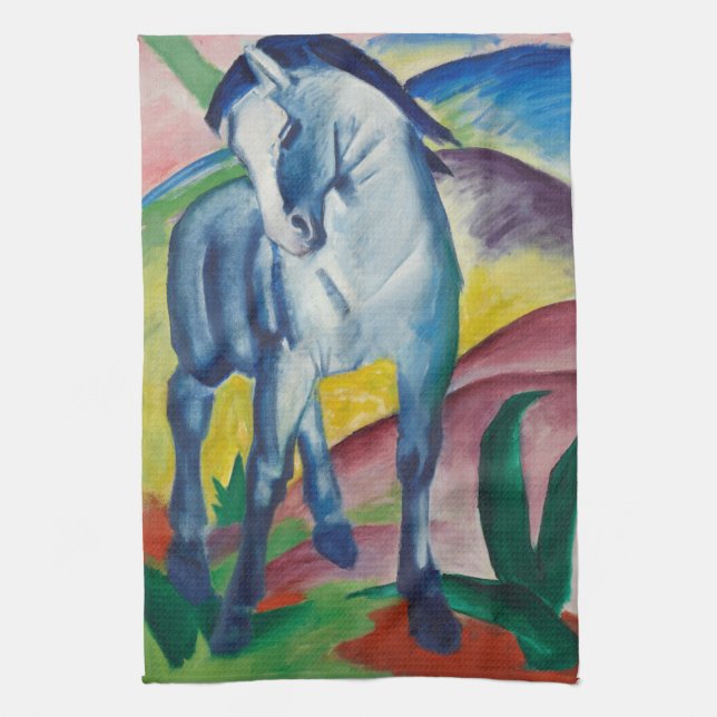 Paño De Cocina Caballo Azul de Franz Marc, Arte Antiguo Refinado (Vertical)