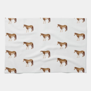 Paño De Cocina Caballo de Pintura Americano Acuarela Ecuestre