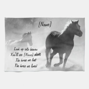 Paño De Cocina Caballo que galopa de la niebla