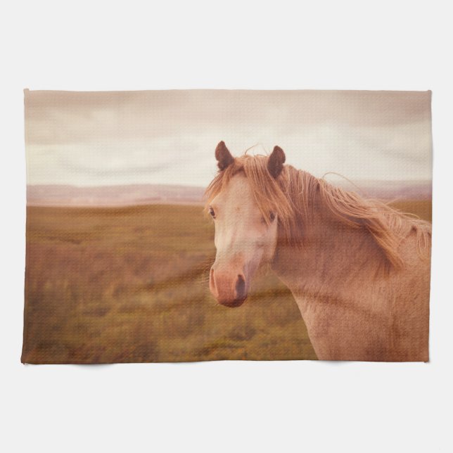 Paño De Cocina Caballo salvaje vintage (Horizontal)
