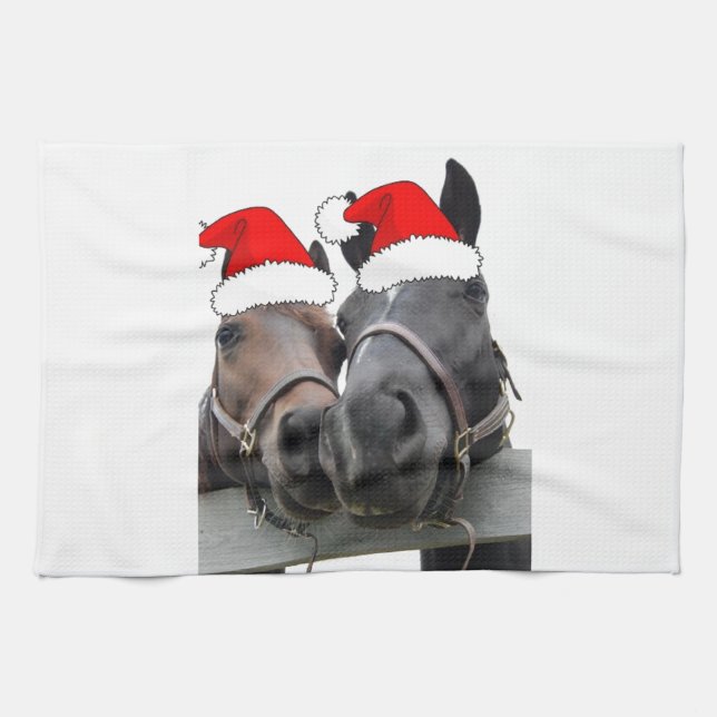 Paño De Cocina Caballos navidades (Horizontal)