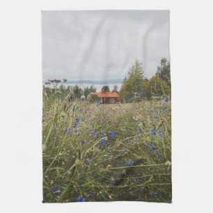 Paño De Cocina Cabaña de campo de Scandi junto al lago