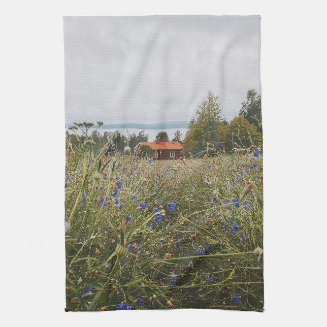 Paño De Cocina Cabaña de campo de Scandi junto al lago (Vertical)