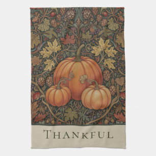Paño De Cocina Cabaña de William Morris Calabaza Agradecida Otoño