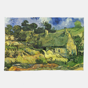 Paño De Cocina Cabañas con Techo de Paja, Cordeville por Vincent 