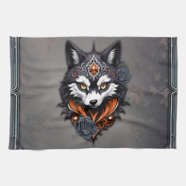 Paño De Cocina Cabeza de lobo majestuosa, terminada en una profun