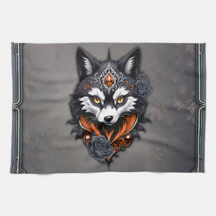 Paño De Cocina Cabeza de lobo majestuosa, terminada en una profun