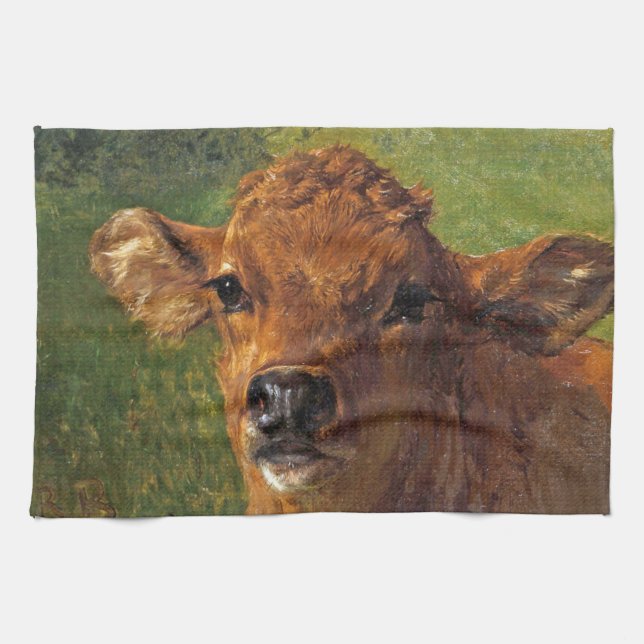 Paño De Cocina Cabeza de ternera (por Rosa Bonheur) (Horizontal)