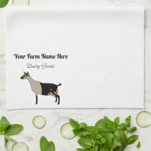 Paño De Cocina Cabra lechera alpina personalizada