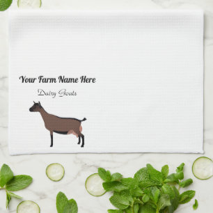 Paño De Cocina Cabra lechera Oberhasli personalizada