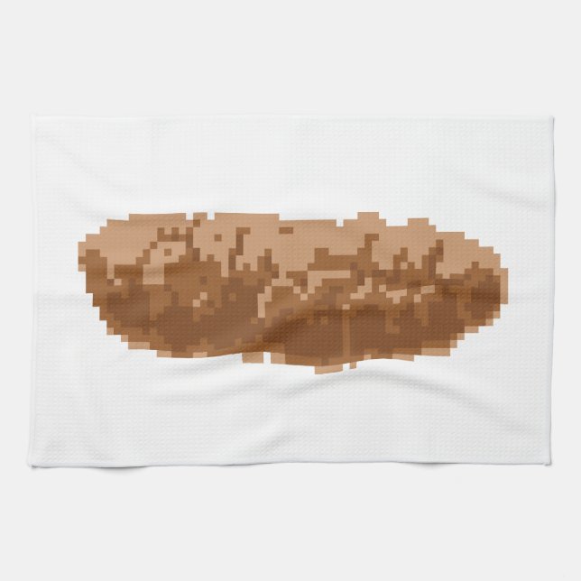 Paño De Cocina Caca de píxeles de 8 bits (Horizontal)