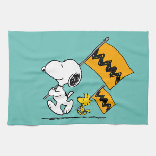 Paño De Cocina Cacahuetes   Banderas Snoopy & Woodstock