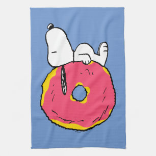 Paño De Cocina Cacahuetes   Donut rosado Snoopy