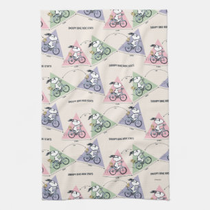 Paño De Cocina Cacahuetes   Estaciones de Snoopy Bike Ride