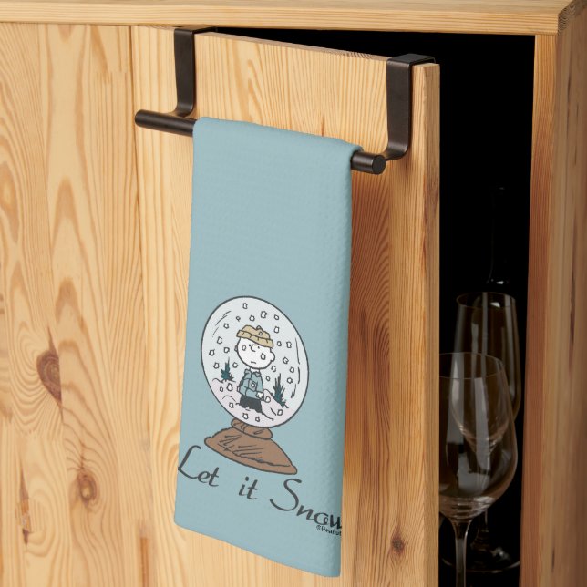 Paño De Cocina Cacahuetes | Globe de nieve Charlie Brown (Pliegue de tercios)