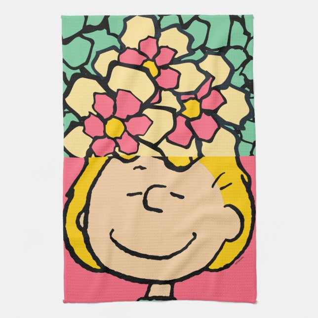 Paño De Cocina Cacahuetes | Sally Half & Half Flowers (Vertical)