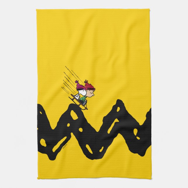 Paño De Cocina Cacahuetes | Snoopy & Linus Sled Ride (Vertical)