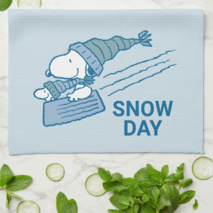Paño De Cocina Cacahuetes Snoopy & Woodstock Sledding